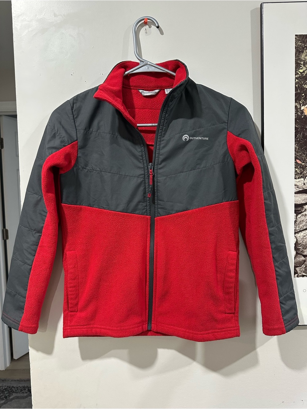 Kids' Red and Gray Fleece Jacket